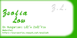 zsofia low business card